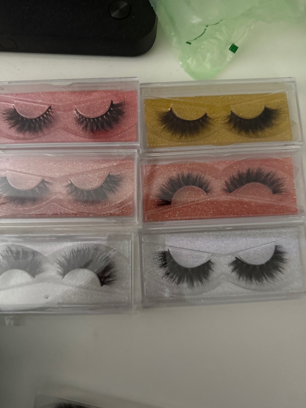False Eyelash Set - Black Fluffy Mink-Style Lashes